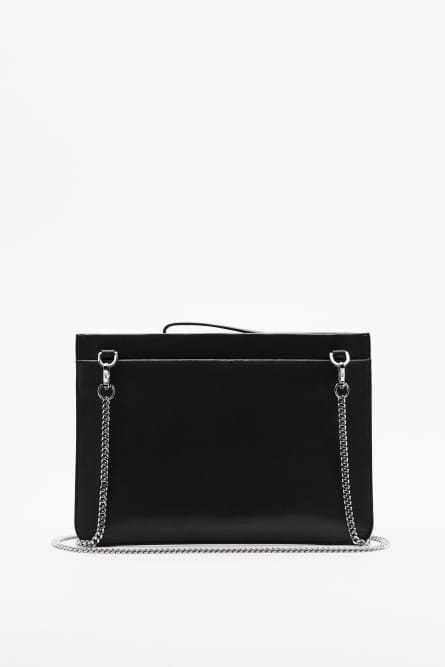 Сумка-клатч (IM)PERFECTION из кожи, Черный, Patrizia Pepe
