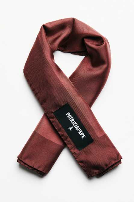 Silk scarf, Brown, Patrizia Pepe