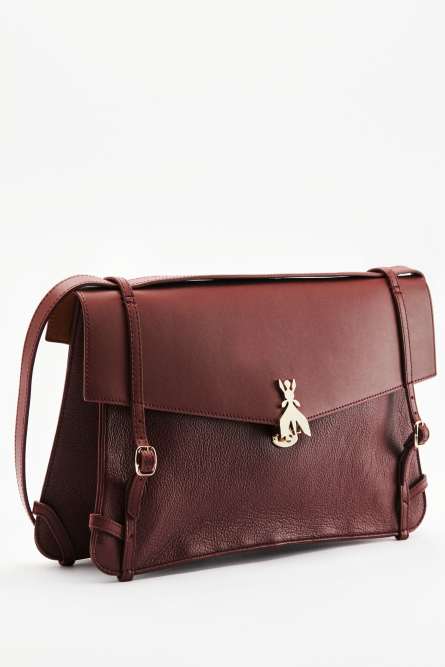 Fly Bamby Jour leather shoulder bag, Brown, Patrizia Pepe