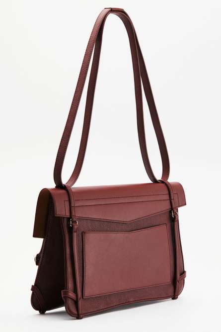 Fly Bamby Jour leather shoulder bag, Brown, Patrizia Pepe