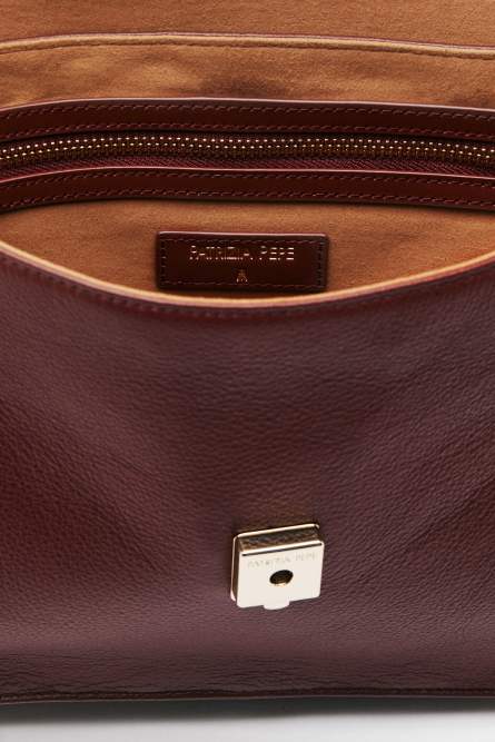 Fly Bamby Jour leather shoulder bag, Brown, Patrizia Pepe