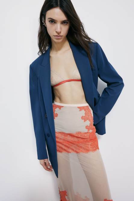 Triangel-BH aus T&uuml;ll und Spitze, Beige, Patrizia Pepe