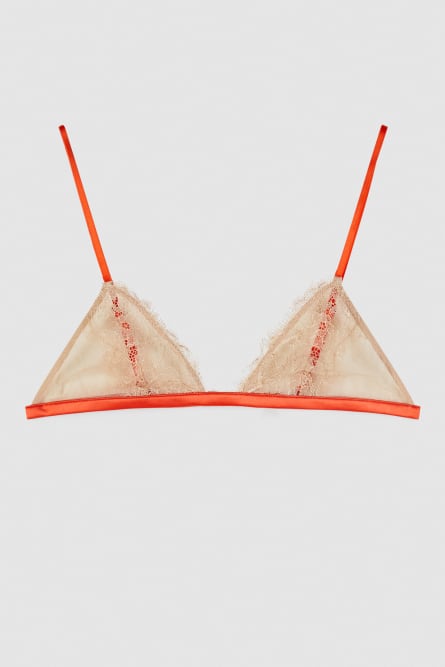 Triangel-BH aus T&uuml;ll und Spitze, Beige, Patrizia Pepe