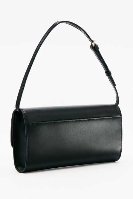 Square Essential Fly leather crossbody bag, Black, Patrizia Pepe