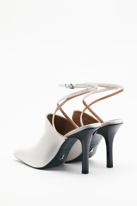 Sabot SKIN из кожи, Белый, Patrizia Pepe