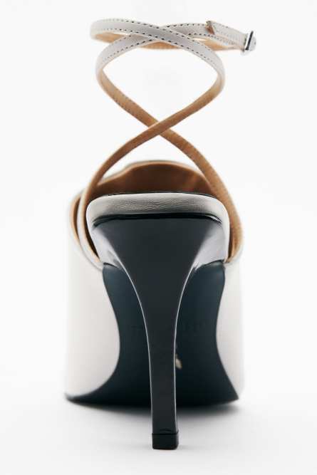 Sabot SKIN из кожи, Белый, Patrizia Pepe