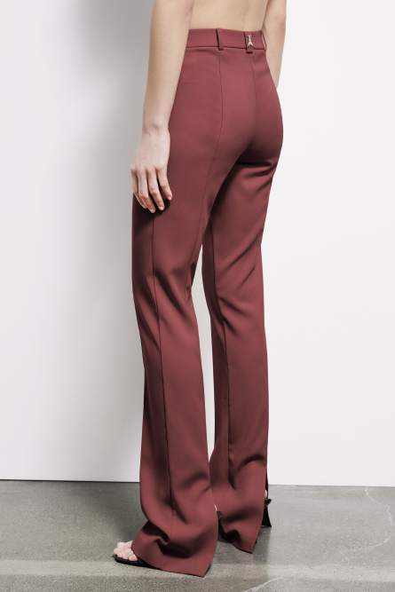 Slim crepe pants, Brown, Patrizia Pepe