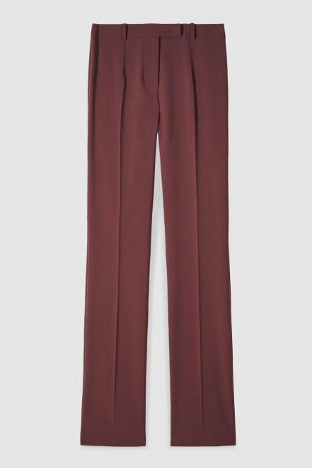 Slim crepe pants, Brown, Patrizia Pepe