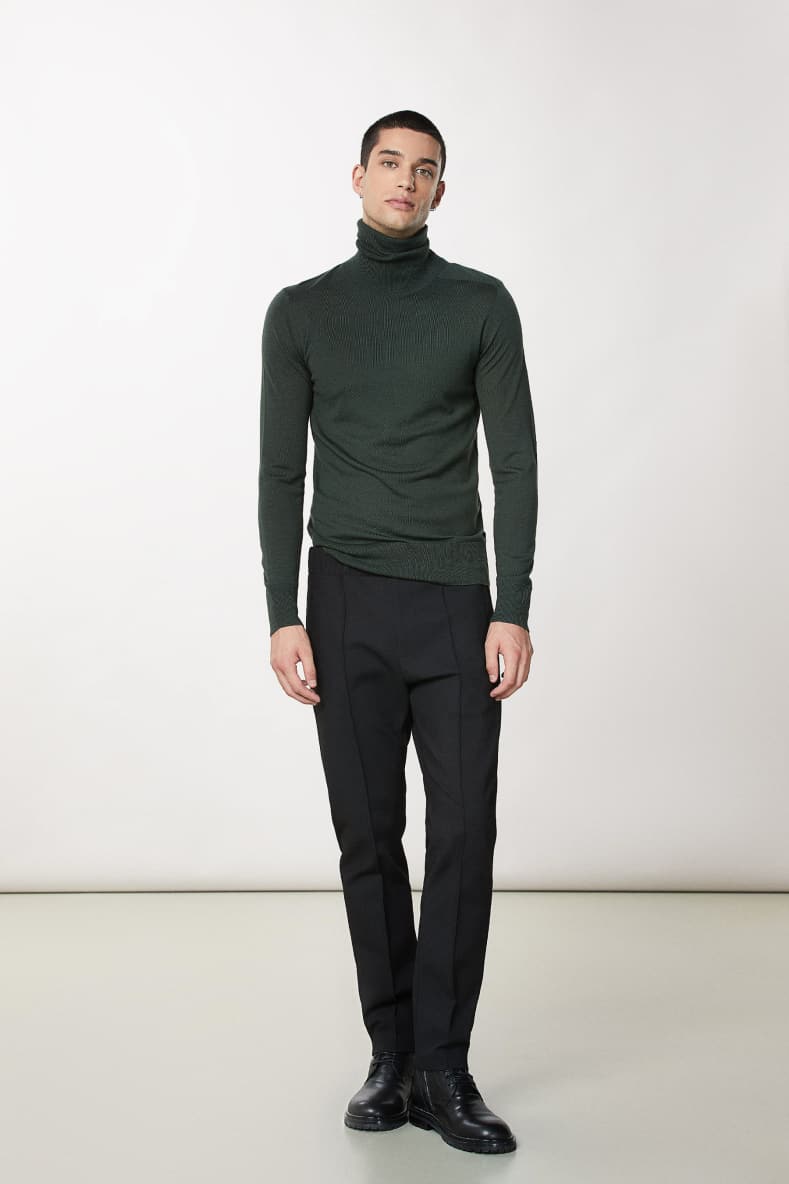 Pure wool turtleneck sweater, Green, Patrizia Pepe