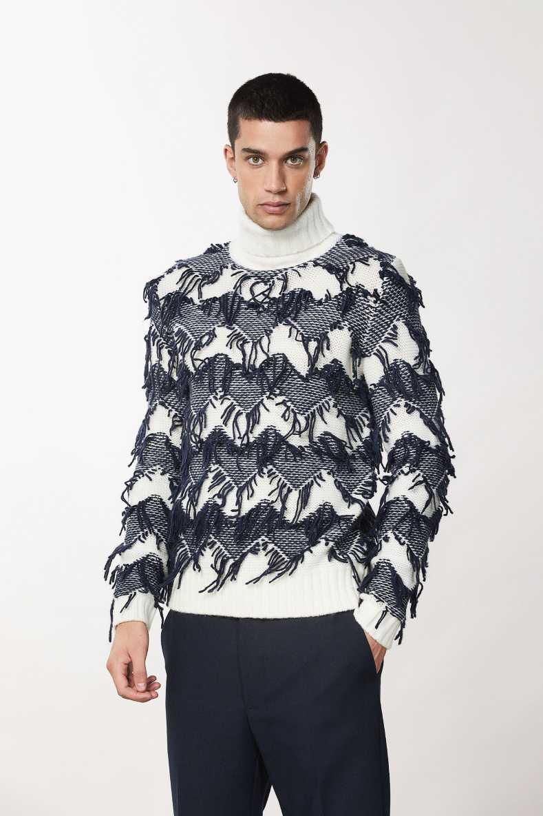 Wool blend turtleneck sweater, White, Patrizia Pepe