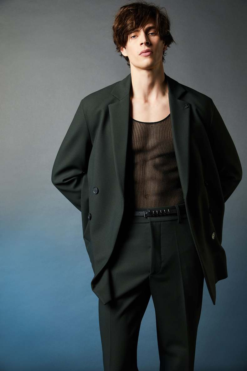 Lined double-breasted coat, Green, Patrizia Pepe