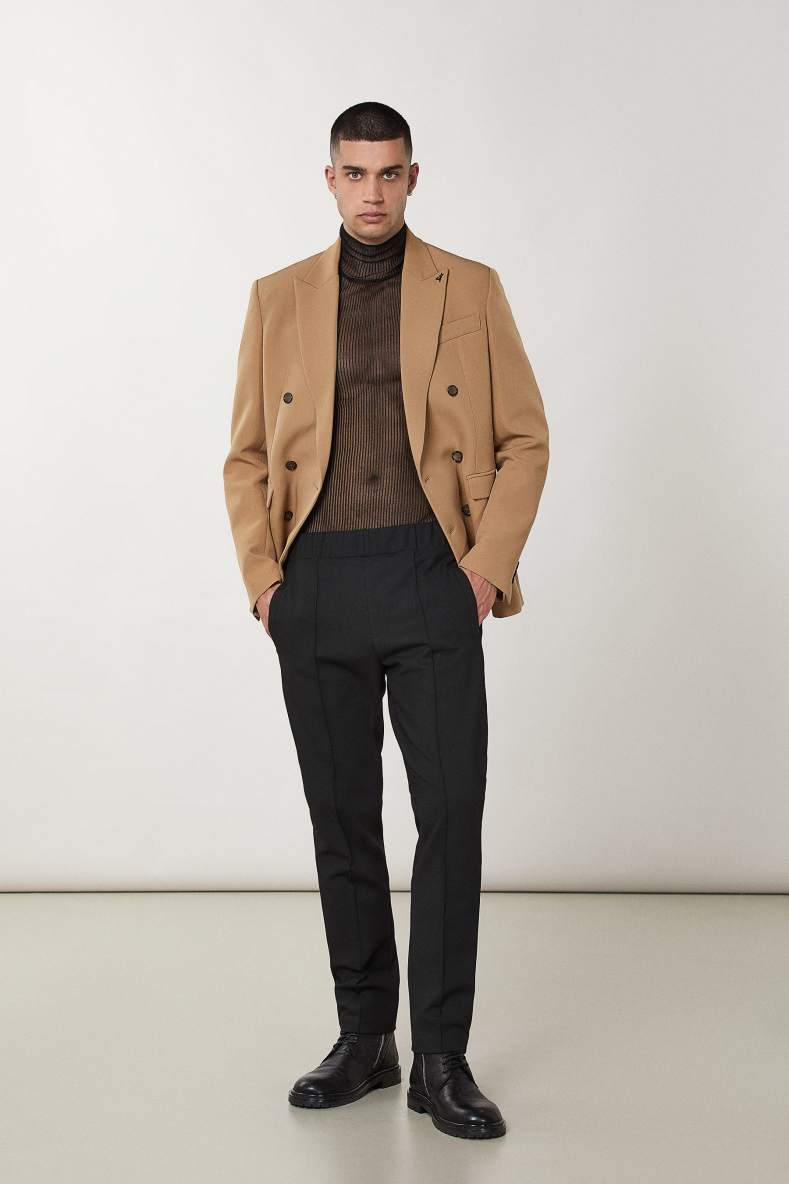 Pants with elastic waistband, Black, Patrizia Pepe