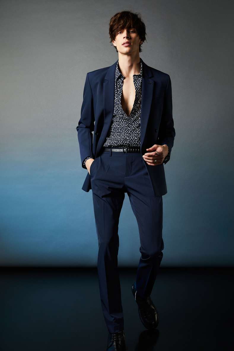 Slim gabardine pants, Blue, Patrizia Pepe