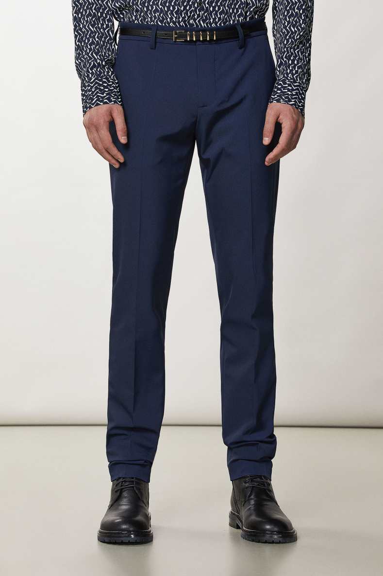 Slim gabardine pants, Blue, Patrizia Pepe