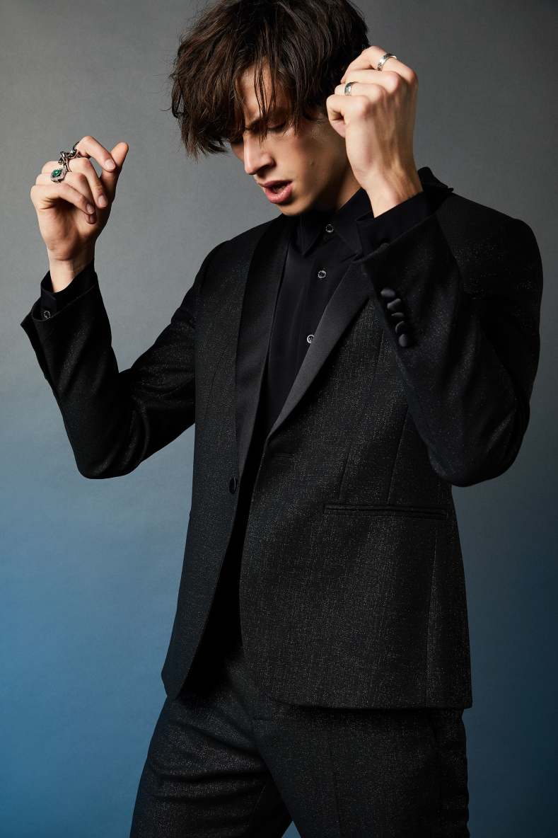 Slim fit tuxedo jacket, Black, Patrizia Pepe