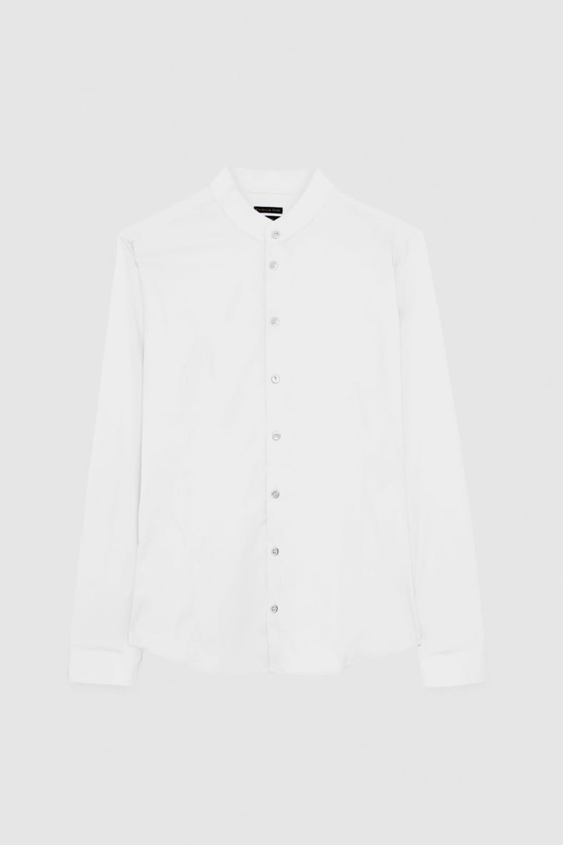 Shirt in stretch cotton poplin, White, Patrizia Pepe