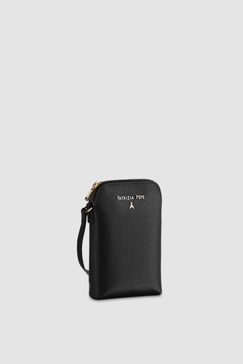 Porta telefono con tracolla, Nero, Patrizia Pepe