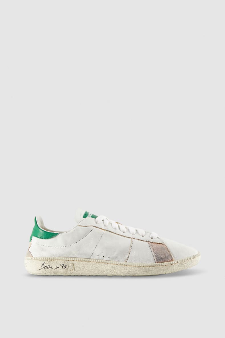 SKIN Sneakers &quot;Born In &apos;93&quot; in leather, White, Patrizia Pepe