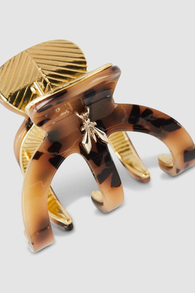 Metal hair clip, Beige, Patrizia Pepe