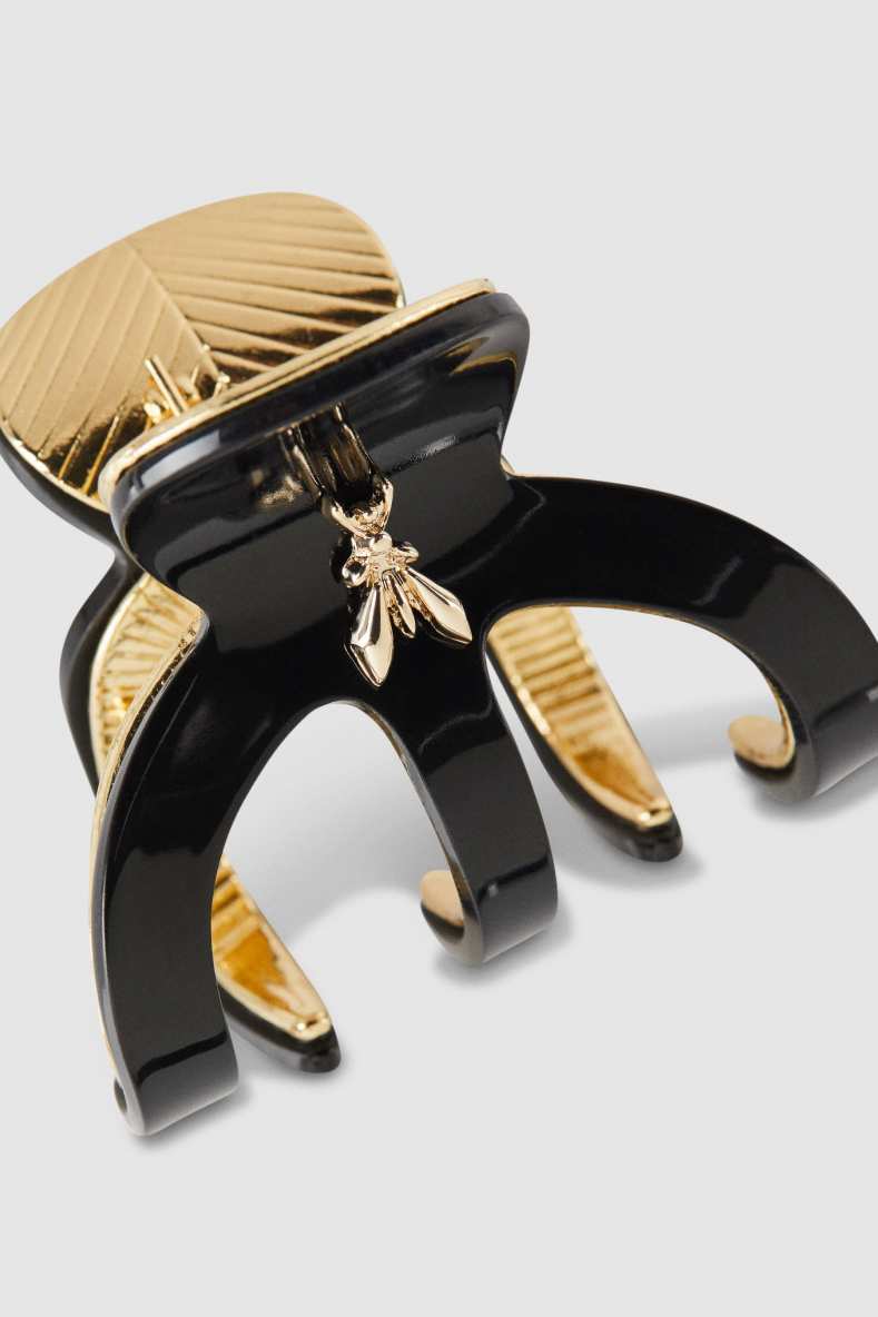Metal hair clip, Black, Patrizia Pepe