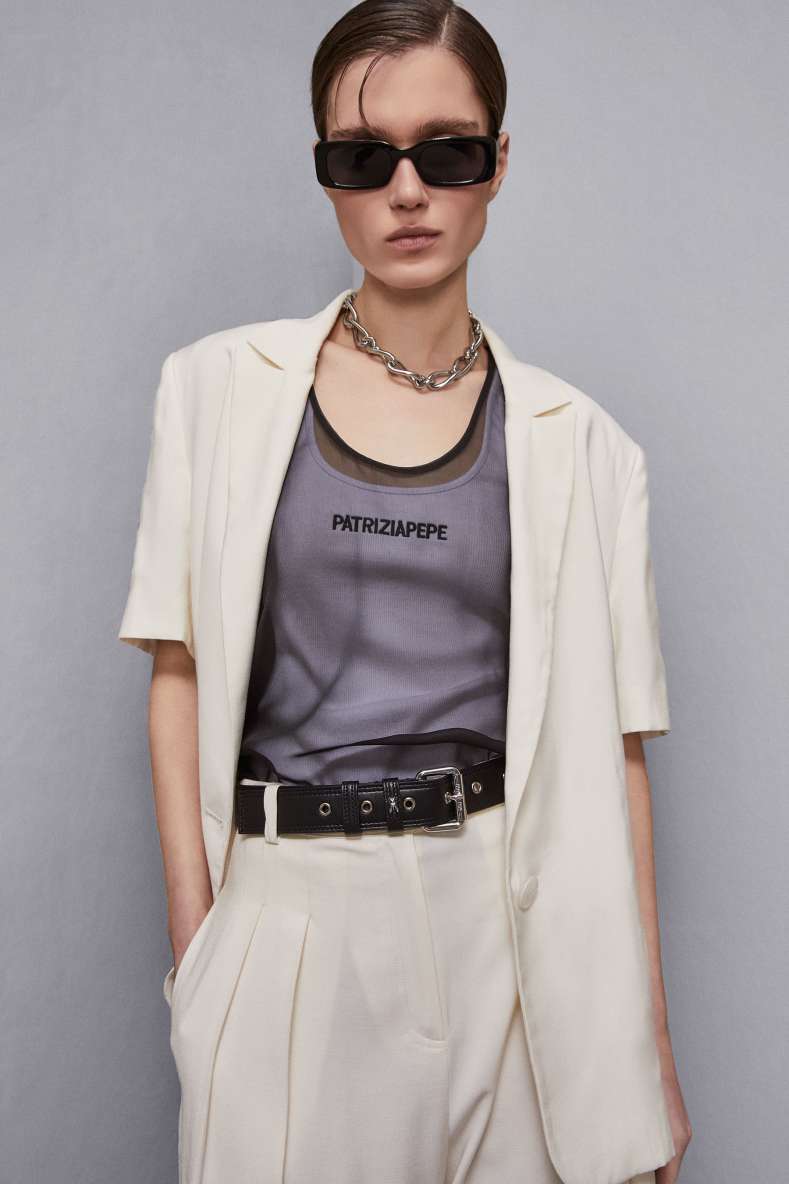 Weicher Ledergürtel, Schwarz, Patrizia Pepe