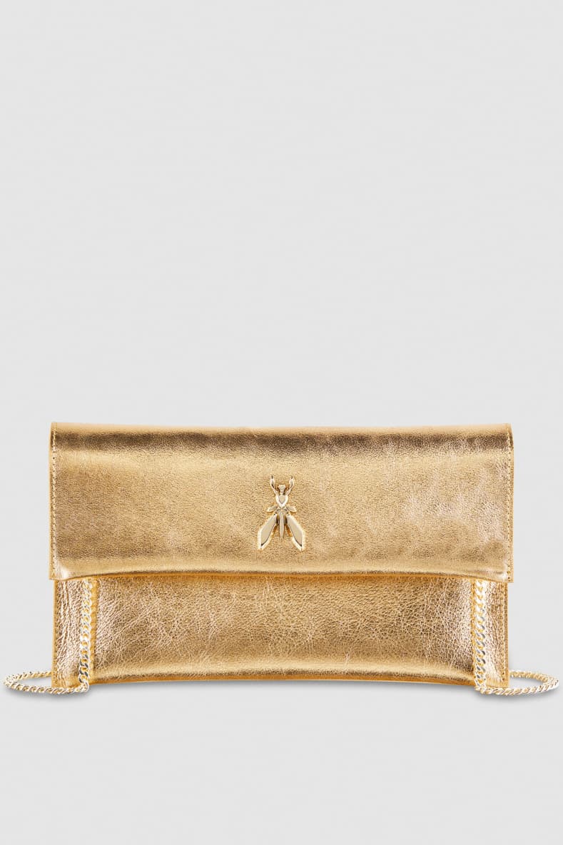 Fly ceremony clutch, Gold, Patrizia Pepe
