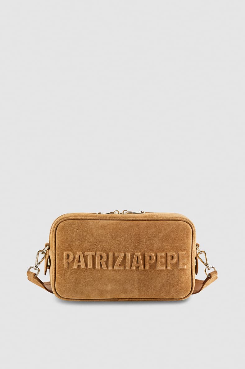Camera Case (IM)PERFECTION in suede, Beige, Patrizia Pepe
