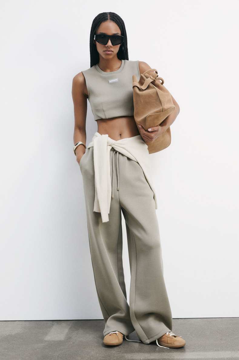 Oversized jogger pants, Beige, Patrizia Pepe