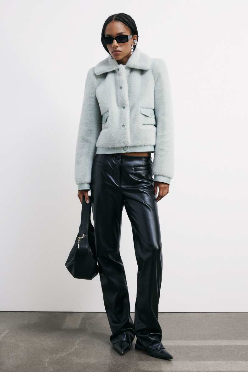 Short fluffy jacket, Green, Patrizia Pepe