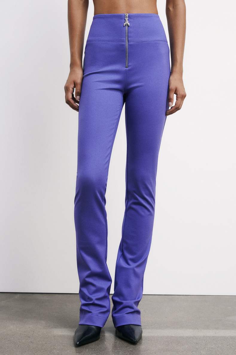 Stretch pants with Fly zipper, Purple, Patrizia Pepe