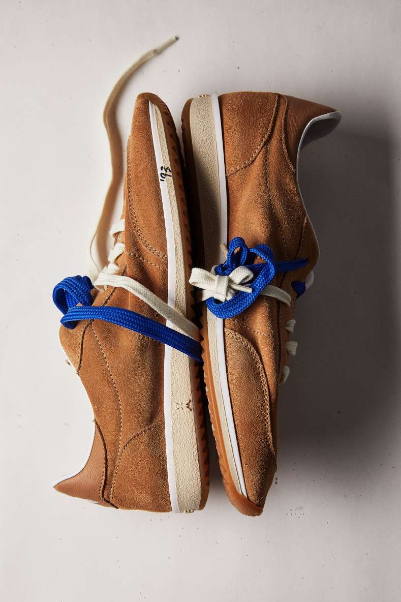 Running SKIN &apos;93 Sneakers in suede, Beige, Patrizia Pepe