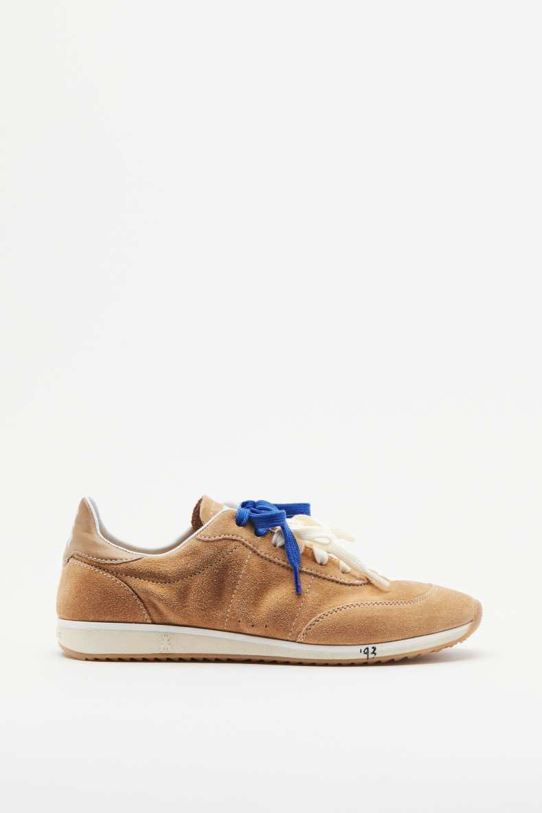Running SKIN &apos;93 Sneakers in suede, Beige, Patrizia Pepe