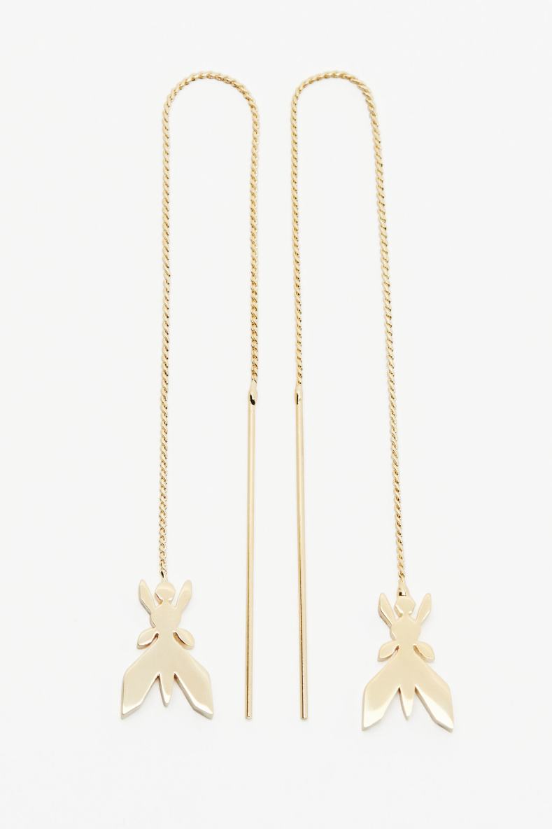 Orecchini Fly pendenti, Oro, Patrizia Pepe