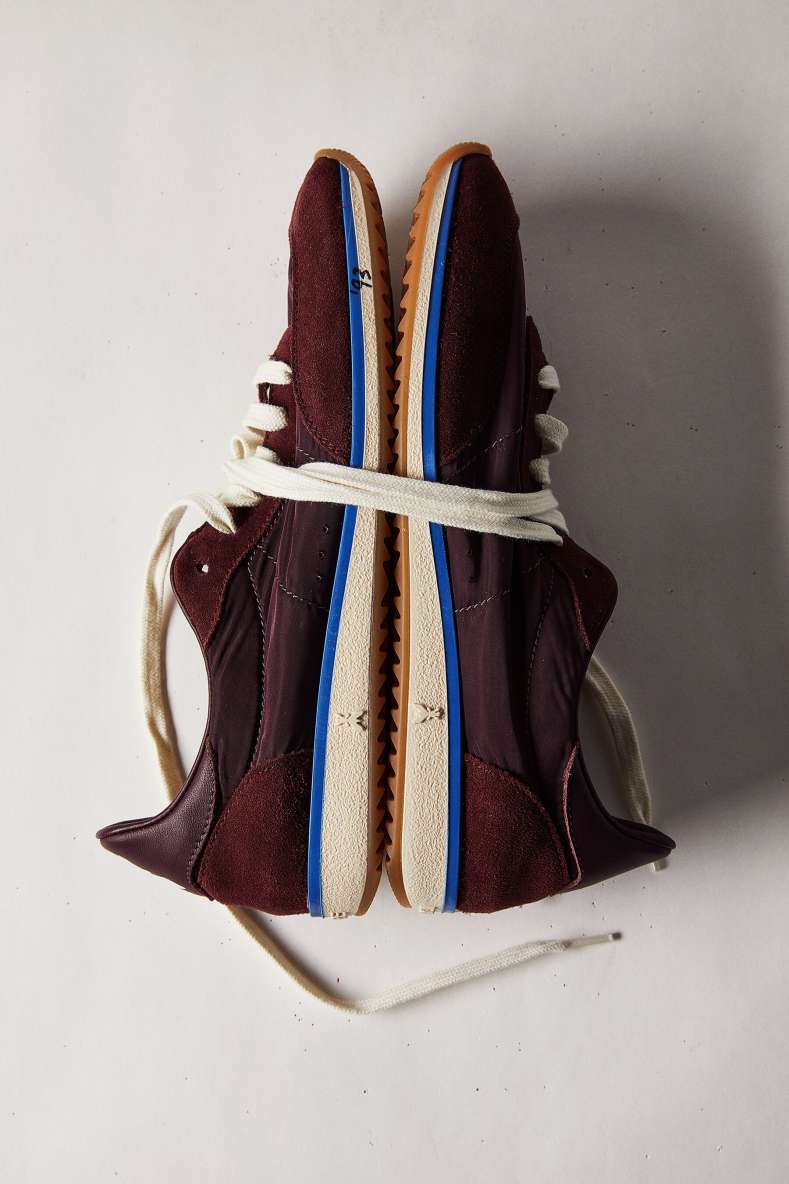 Running SKIN Sneakers &apos;93 in nylon, Brown, Patrizia Pepe