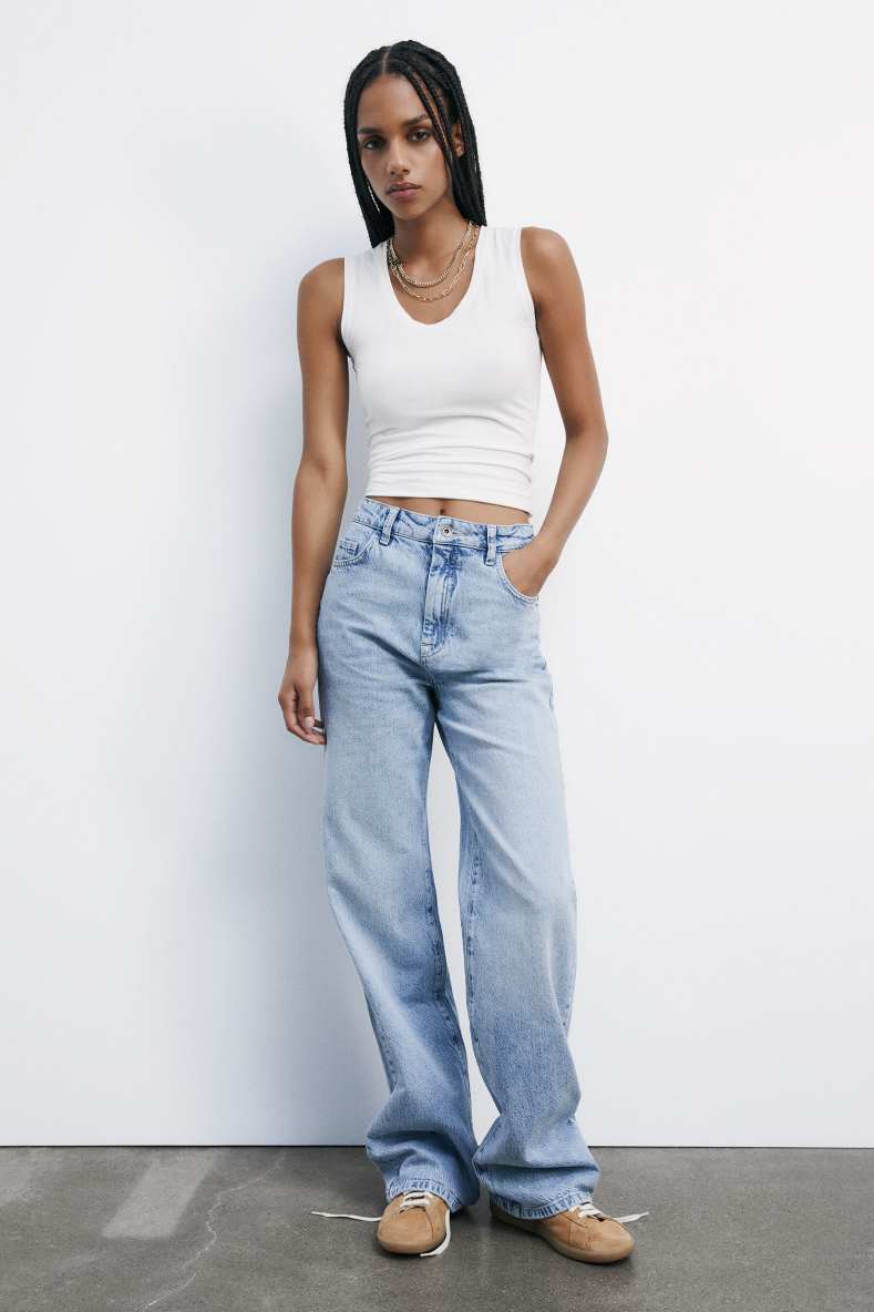 High-waisted straight jeans, Blue, Patrizia Pepe