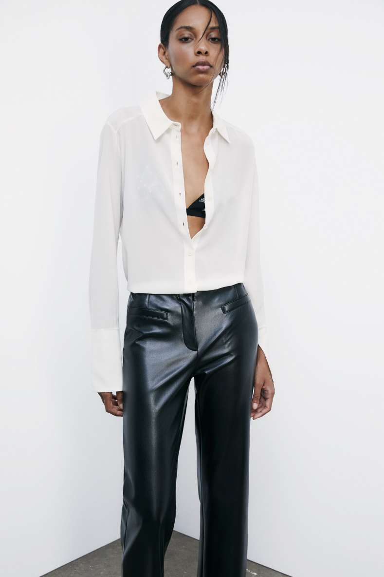 Regular fit silk crepe shirt, White, Patrizia Pepe