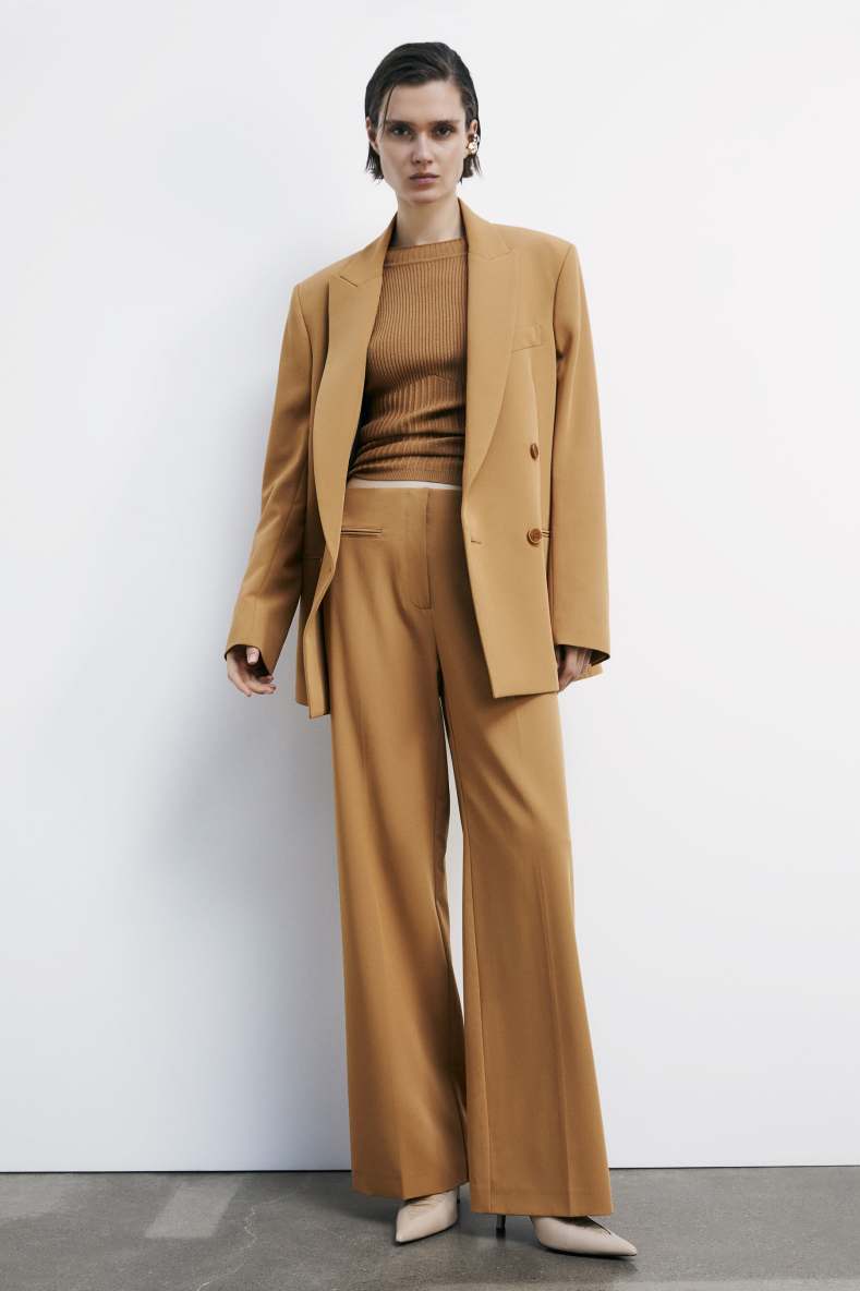 &quot;ESSENTIAL&quot; fluid pants, Beige, Patrizia Pepe