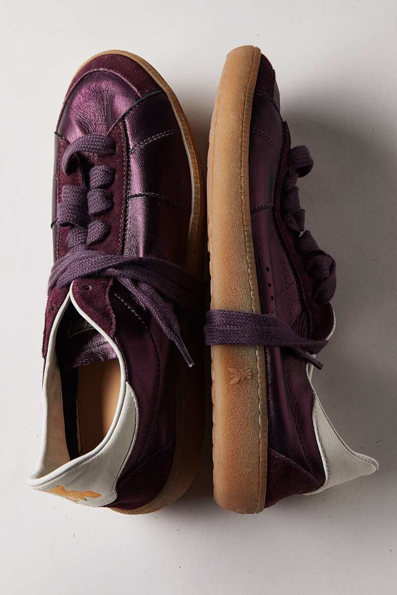 SKIN Sneakers &apos;93 in laminated nappa leather, Purple, Patrizia Pepe