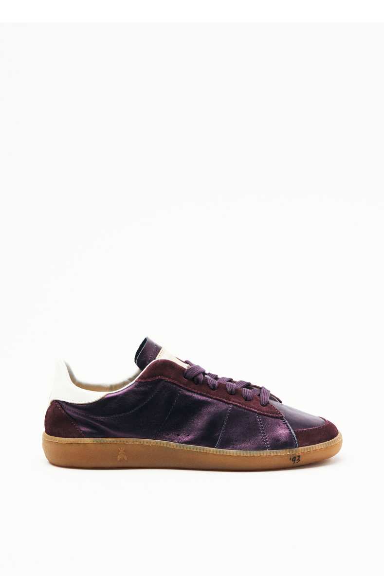 SKIN Sneakers &apos;93 in laminated nappa leather, Purple, Patrizia Pepe