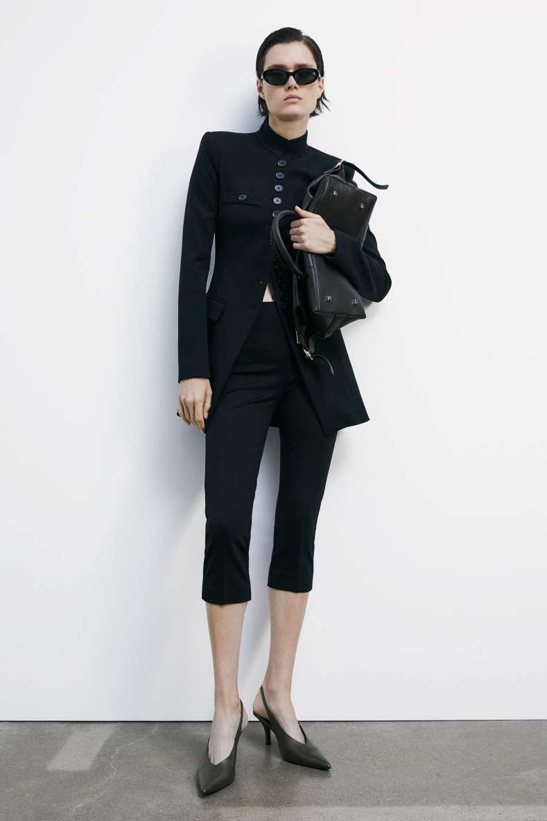 Stretch capri pants, Black, Patrizia Pepe