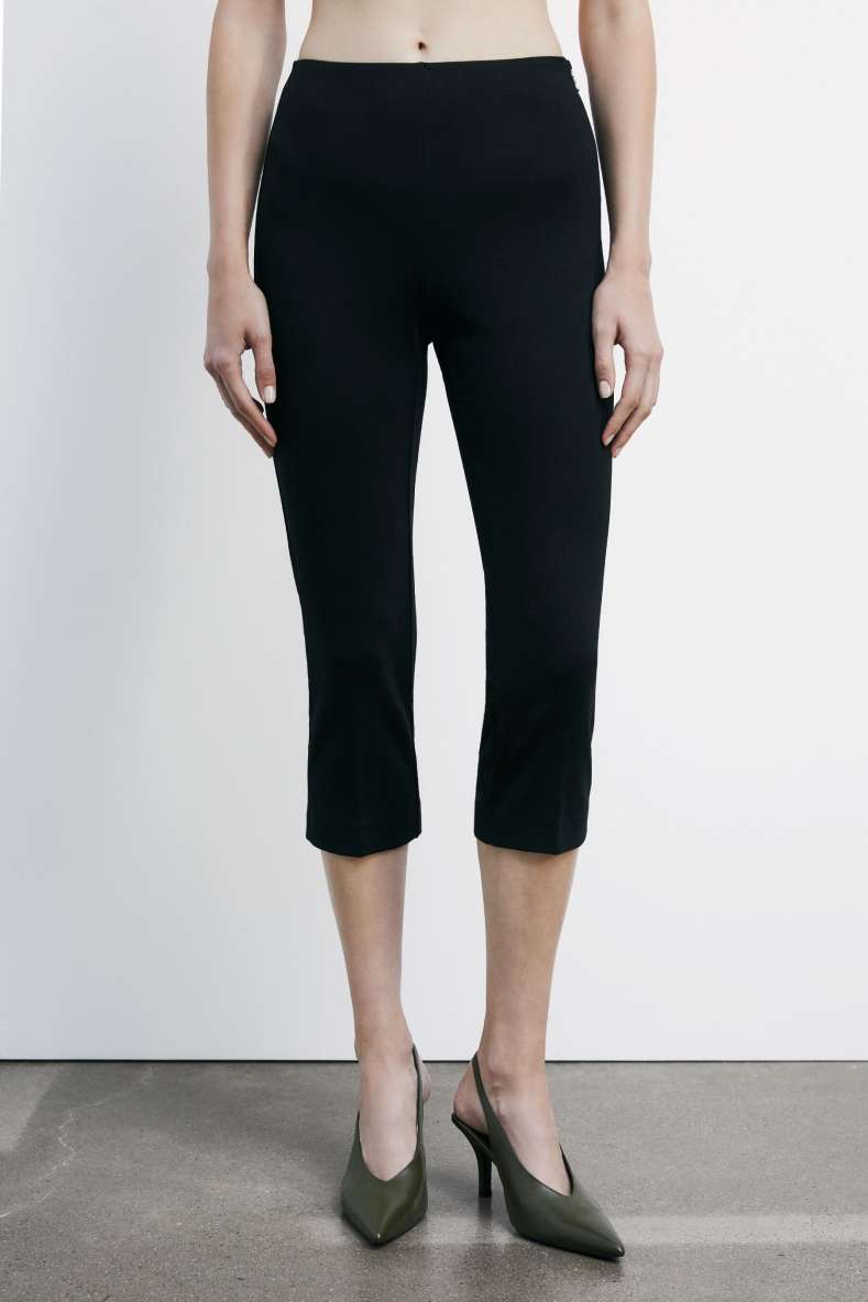 Stretch capri pants, Black, Patrizia Pepe