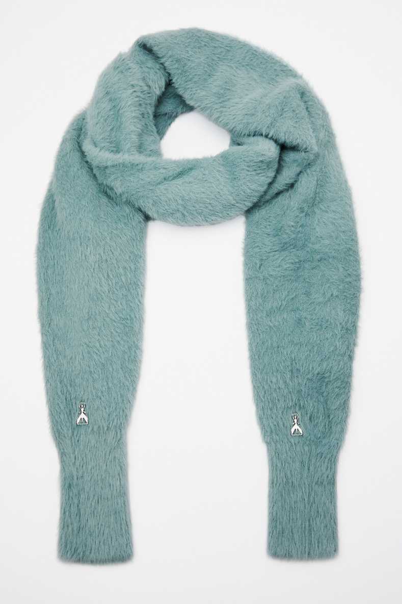 Soft scarf with sleeves, Green, Patrizia Pepe