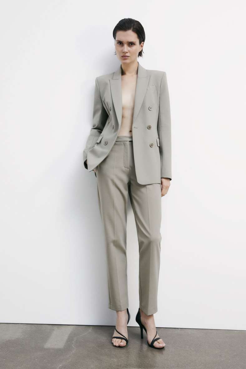 &quot;ESSENTIAL&quot; cigarette pants, Beige, Patrizia Pepe