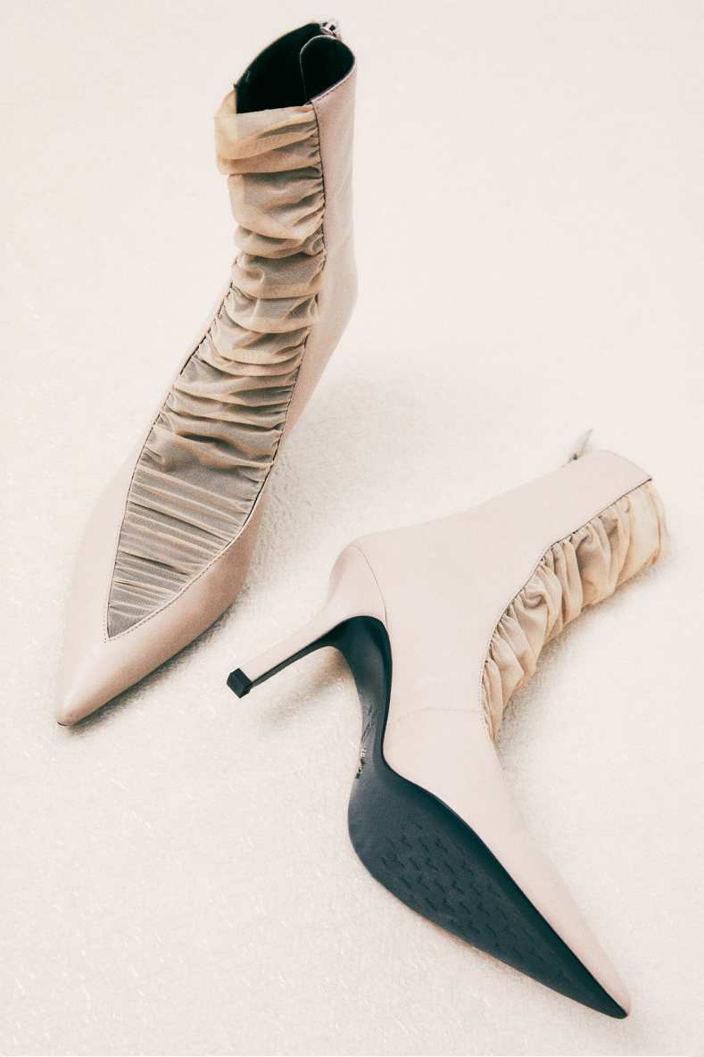 Minimal Shape Second Skin ankle boots, Beige, Patrizia Pepe