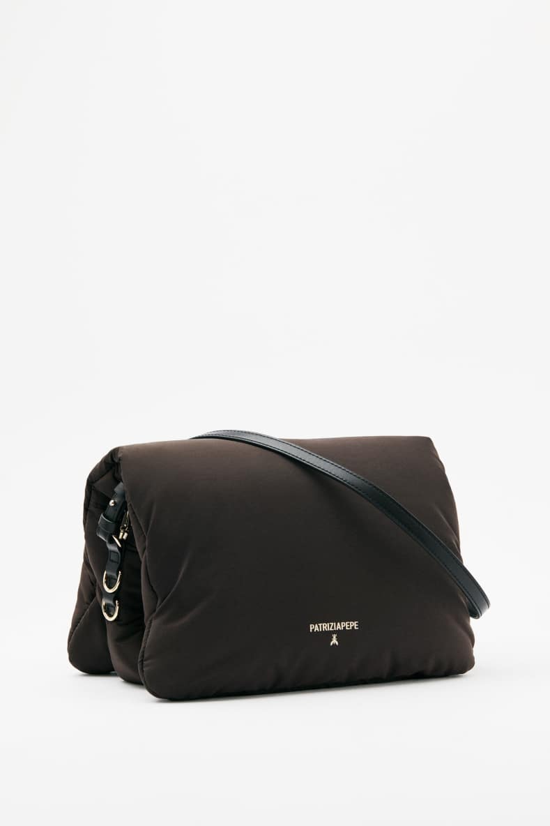 Sky Pillow Duo nylon bag, Brown, Patrizia Pepe