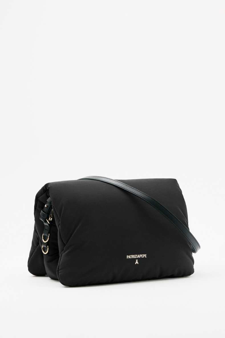 Sky Pillow Duo nylon bag, Black, Patrizia Pepe