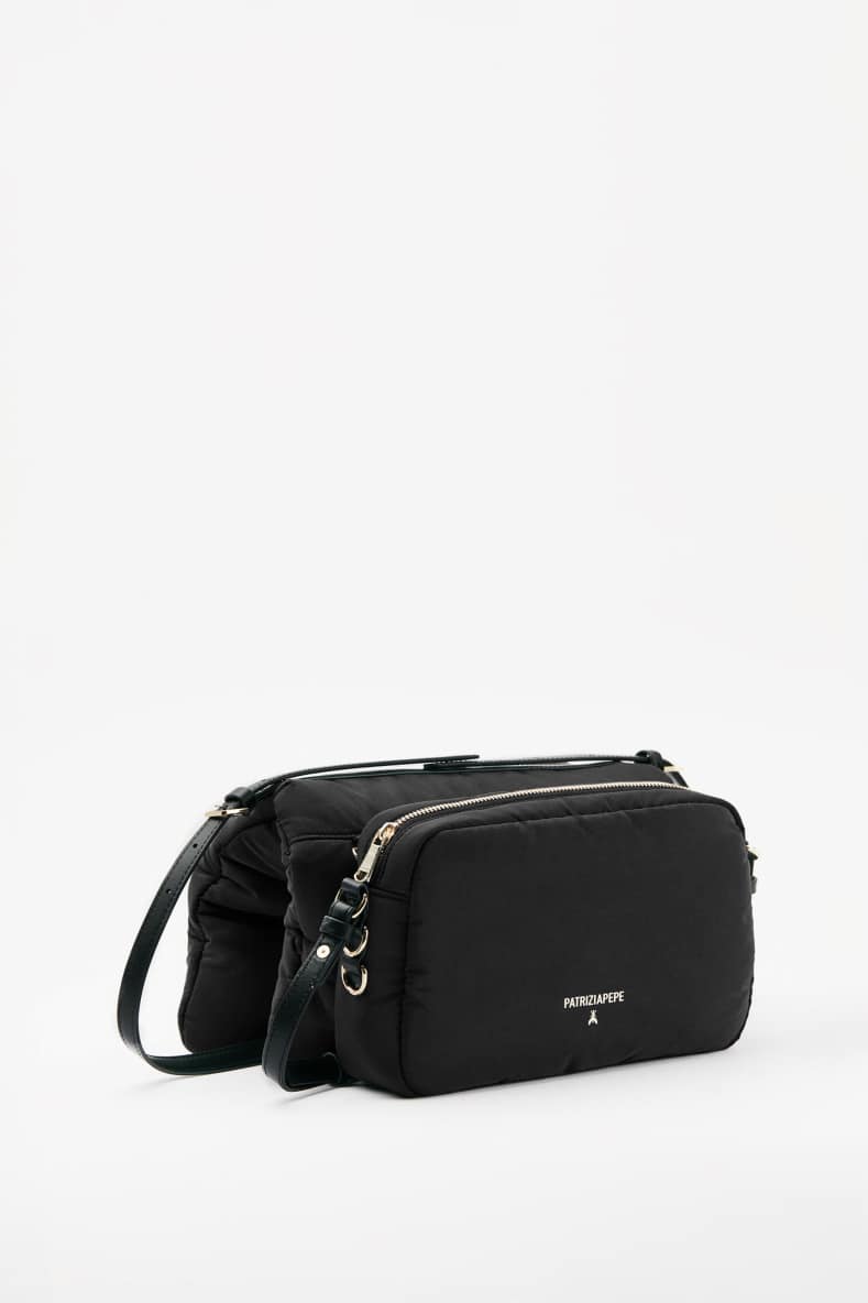 Sky Pillow Duo nylon bag, Black, Patrizia Pepe