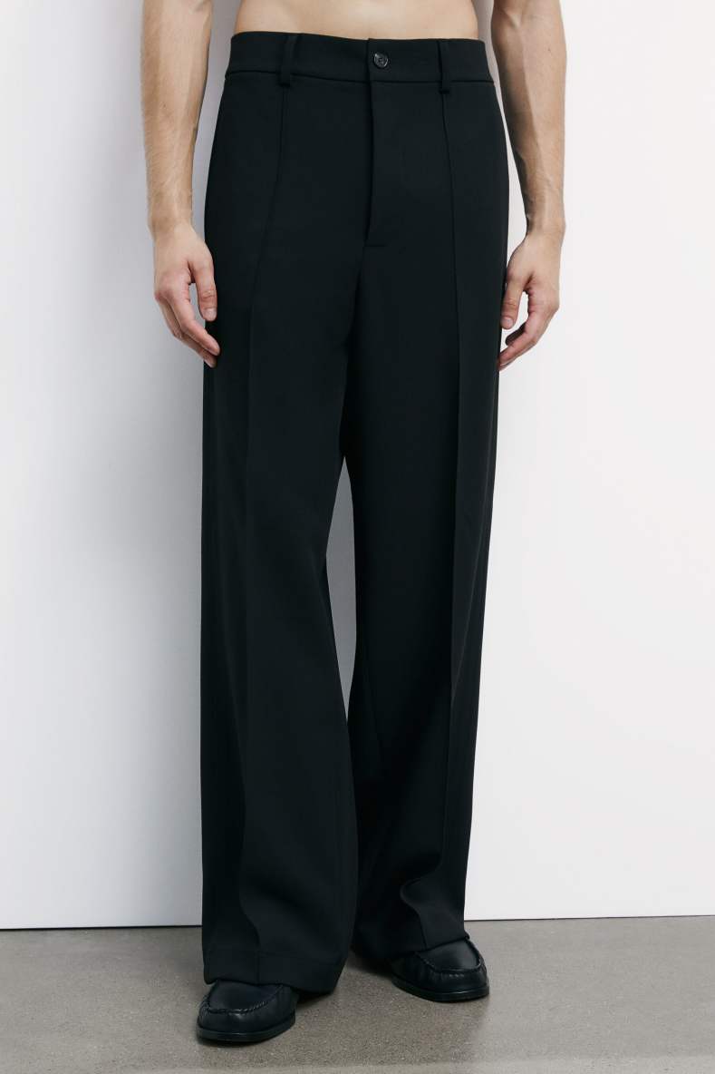 (IM)PERFECTION oversized pants in technical fabric, Black, Patrizia Pepe