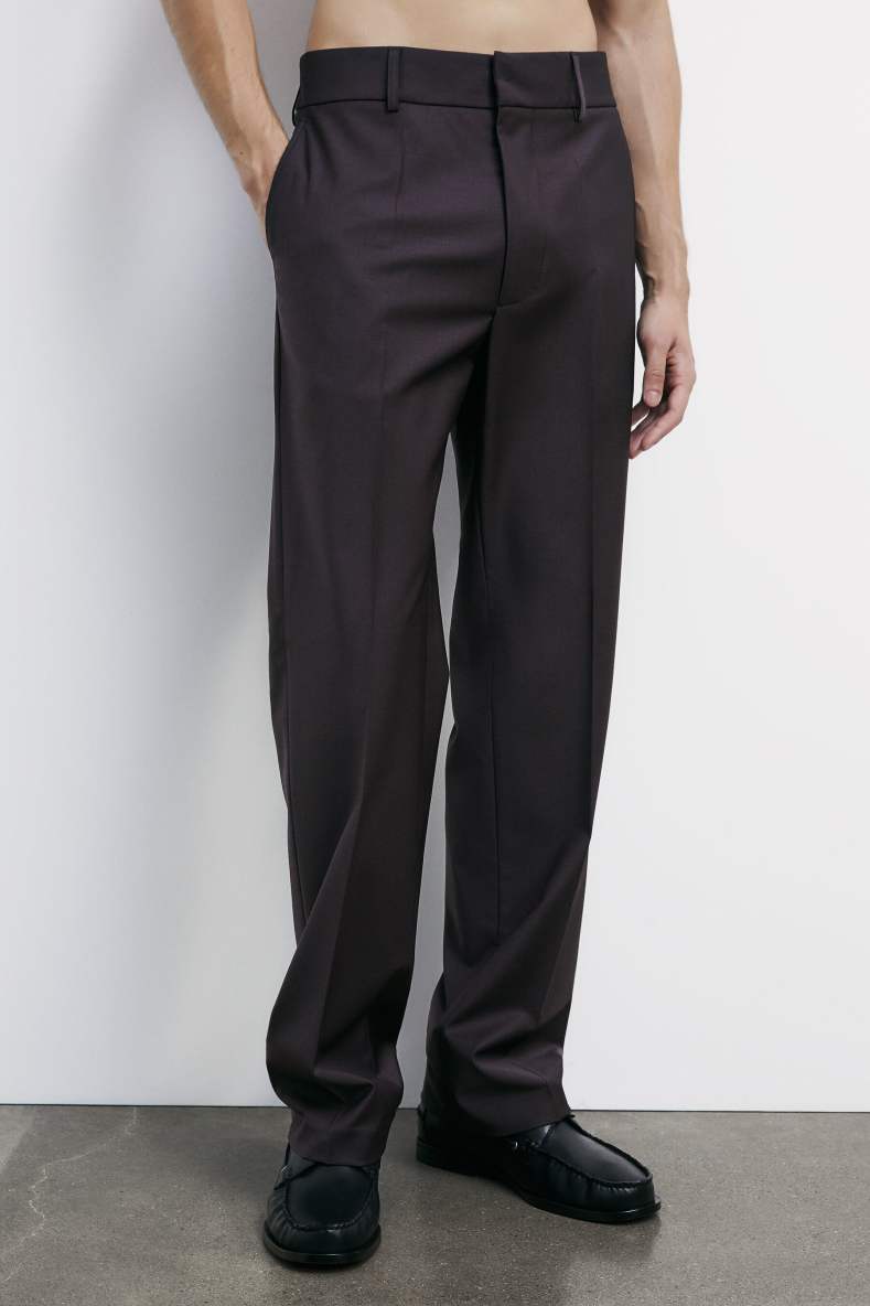 (IM)PERFECTION slim fit pants in cool wool, Brown, Patrizia Pepe