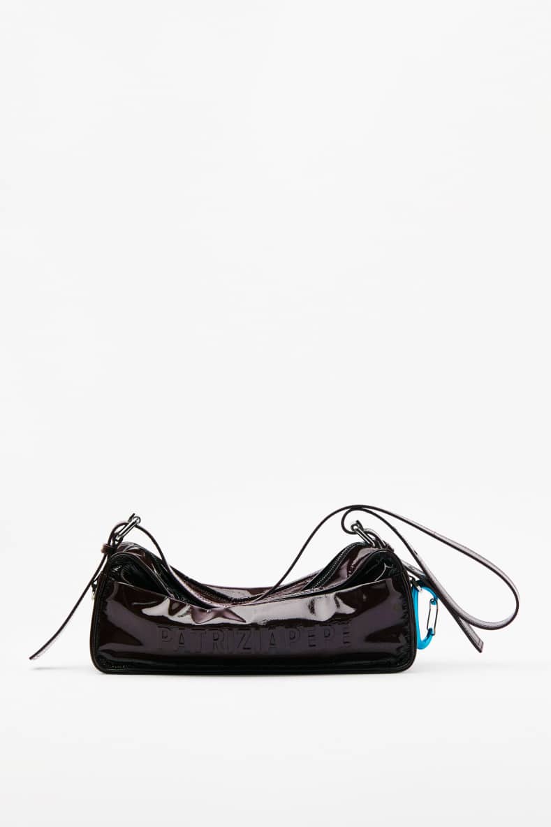 Borsa crossbody (IM)PERFECTION media glossy, Bordeaux, Patrizia Pepe